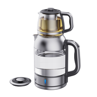 Лидер продаж, 2,0 л, электрический стеклянный чайник с электрическим чайником объемом 1,0 л, двухслойный электрический турецкий чайник, бытовая техника 