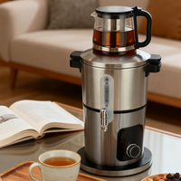 Оптовый производитель 4л русский самовар из нержавеющей стали машина для приготовления чая электрический турецкий самовар чайник для продажи