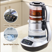 Бытовая техника Портативный чайник из боросиликатного стекла, водонагреватель, двойной электрический турецкий чайник со съемным заварочным устройством