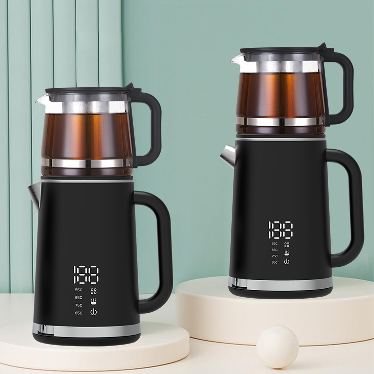 Yuekon 1,5L+1,1L Электронные чайники из чайника и чайник 2 дюйма в двойном мастере -производителе с контролем температуры