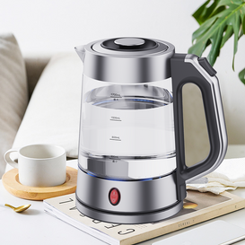 YUEKON Лидер продаж 1,7 л электрический чайник с автоматическим отключением питания электрический стеклянный чайник с синим светодиодом