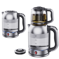 Ближневосточная электрическая машина для арабского чая, самовар, турецкий чайник со съемной крышкой, электрические стеклянные чайники