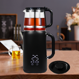 Термостойкая заварочная машина из нержавеющей стали, четырехсекционная установка температуры, двухслойный чайник, беспроводной электрический чайник для использования в гостинице, электрический чайник 