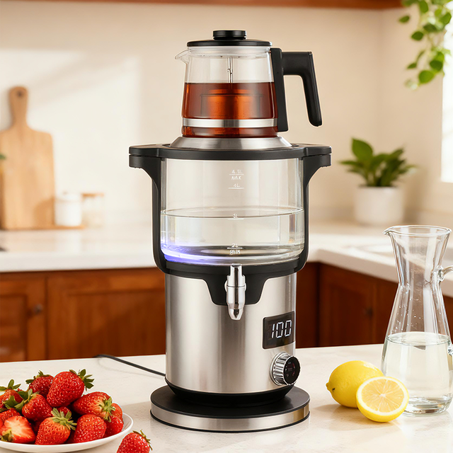 4,5 + 1,1 л умный двухслойный чайник, 2000 Вт, бытовая ручка, турецкий чайник, электрические беспроводные чайники для кипячения воды