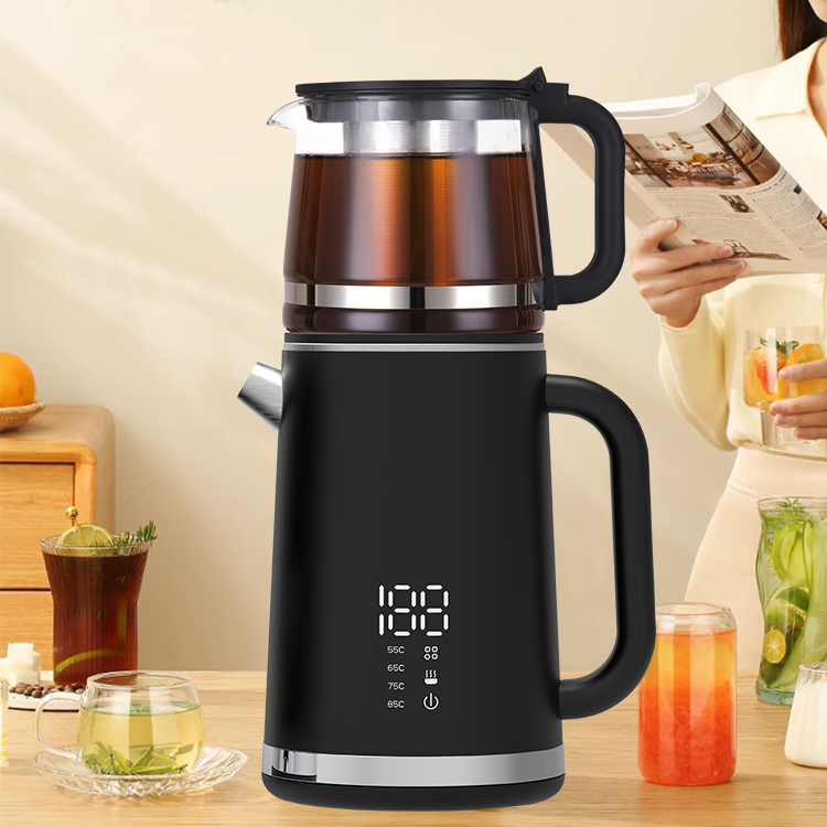 Yuekon 1,5L+1,1L Электронные чайники из чайника и чайник 2 дюйма в двойном мастере -производителе с контролем температуры