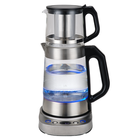 Ближний Восток, Саудовская Аравия, самовар, новый тип 1,7 л + 1,0 л, турецкий чайник из нержавеющей стали со стеклянным чайником, электрический чайник