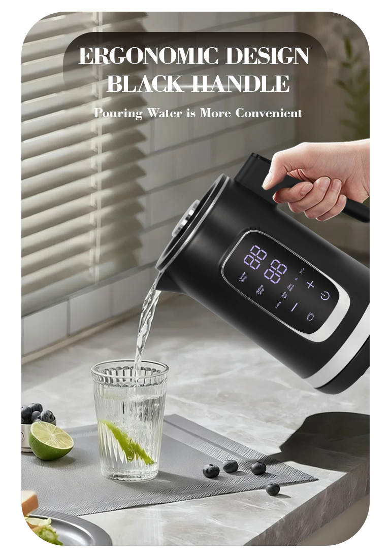Умный дом, кухонный прибор, электрический чайник с цифровым управлением, 1,5 + 1,1 л, двойной чайник, чайник, беспроводной чайник с чайником