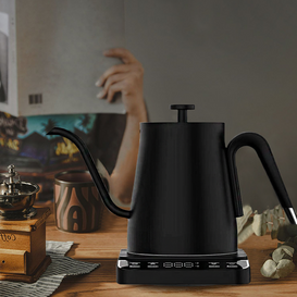 1350 Вт черный цифровой умный электрический чайник для кофе, чая, контроля температуры, электрический чайник на гибкой шее