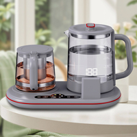 Новый маломощный современный чайник для приготовления чая, портативный термопот, стеклянный чайник для отеля, набор подносов, 1,7 л + 1,1 л, электрический чайник