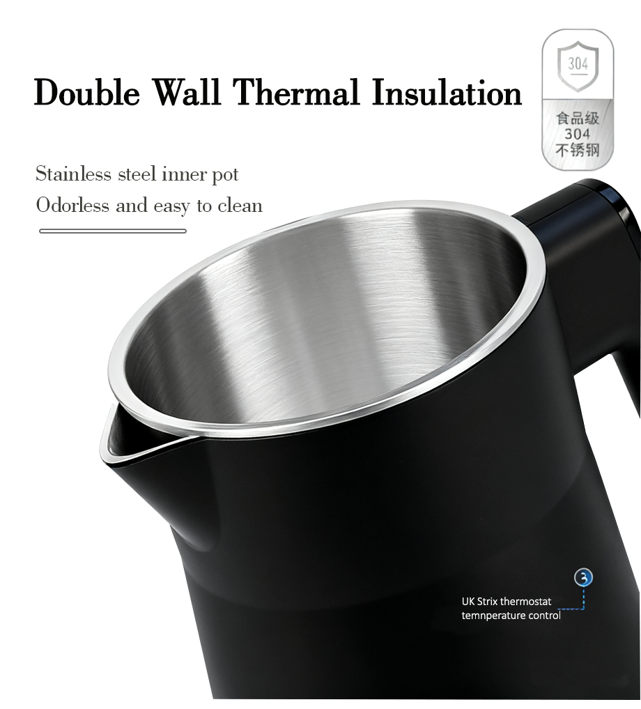 Оптовая продажа с фабрики, чайники с термостатом Strix, 1500 Вт, электрический чайник и набор для приготовления чая с сенсорным дисплеем, сохраняют тепло