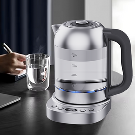 Высококачественный чайник для быстрого кипячения воды со светодиодным индикатором 2,0 л, электрический стеклянный чайник для приготовления чая 