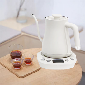 Кофеварка для заливки, автоматический регулируемый термостатический электрический чайник для кофе на гибкой стойке с ручкой