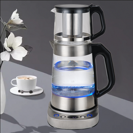 Умный стеклянный самовар, электрические чайники, цифровой контроль температуры, согревающий чай, чайник из нержавеющей стали, персидский, турецкий чайник 