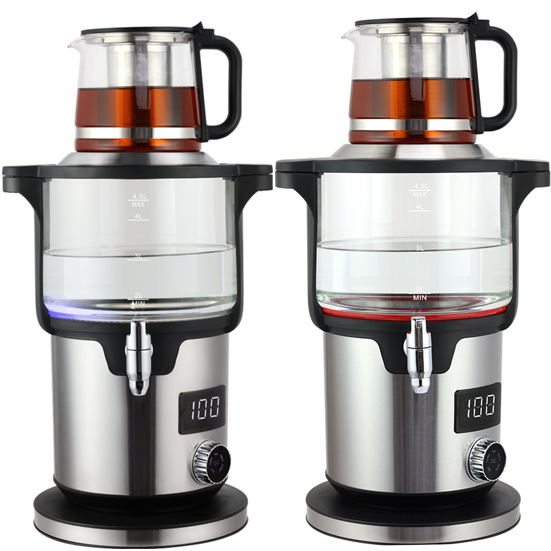 Ближневосточный арабский прозрачный водонагреватель Турецкий чайник с подставкой для контроля температуры Самовар Двойной чайник с заваркой